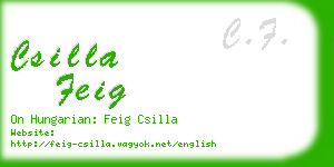 csilla feig business card